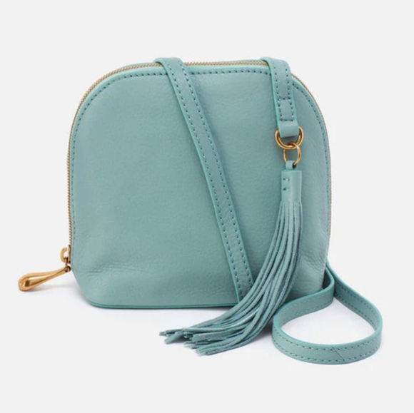 HOBO Handbags - HOBO Crossbody Bag in Light Blue with Gold Accents